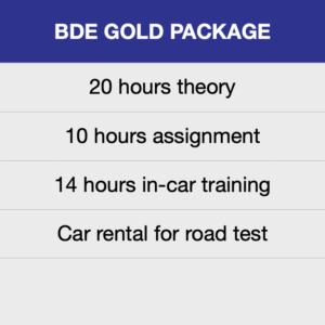 gold package for road test ottawa