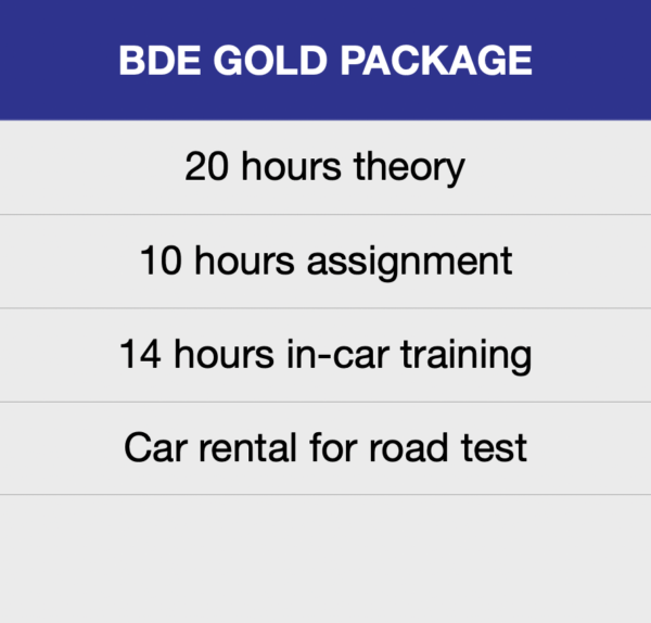 gold package for road test ottawa