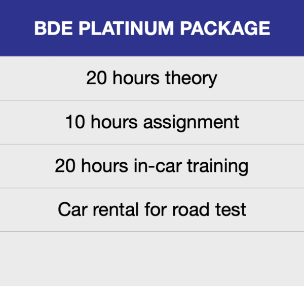 platinum package for road test ottawa