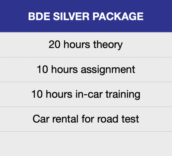 silver package for road test ottawa